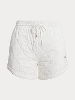 RLX Ralph Lauren Womens White Quilted Cotton Drawstring Shorts Size L